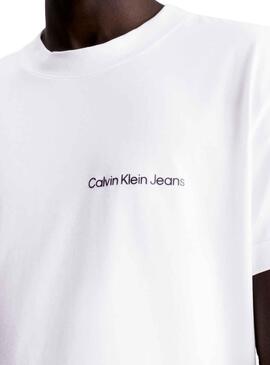 T-Shirt Calvin Klein Jeans Basica Weiss 