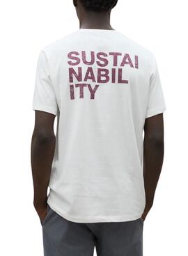 T-shirt Ecoalf Sustano Weiß für Herren