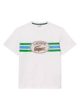 T-shirt Lacoste Monogramm Beige für Herren