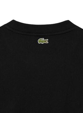 T-Shirt Lacoste Unisex Loose Fit Schwarz Krokodil