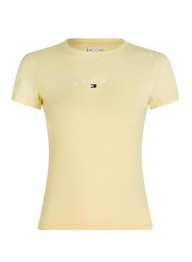 T-Shirt Tommy Jeans Slim Essential Gelb Damen.