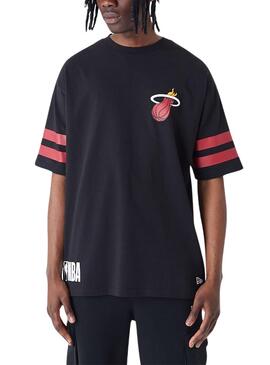 T-shirt New Era Miami Heat NBA Schwarz Herren