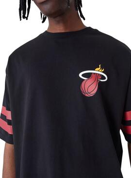 T-shirt New Era Miami Heat NBA Schwarz Herren