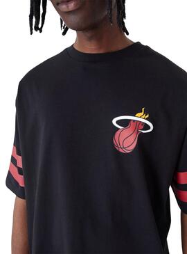 T-shirt New Era Miami Heat NBA Schwarz Herren