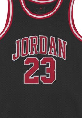 T-Shirt Jordan 23 Mesh Schwarz für Kinder.