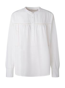 Bluse Pepe Jeans Clementina Weiß für Damen