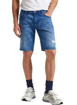 Bermuda Jeans Pepe Jeans Taper Ripped für Männer