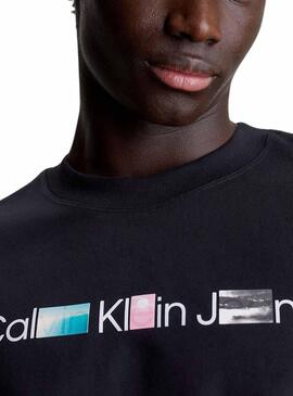 T-Shirt Calvin Klein Photoprint Schwarz für Herren.