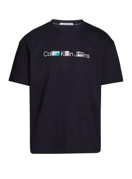 T-Shirt Calvin Klein Photoprint Schwarz für Herren.