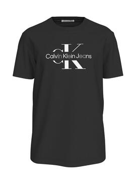 T-Shirt Calvin Klein Outline Schwarz für Herren