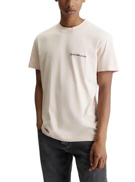 T-Shirt Calvin Klein Institutional Pink Herren