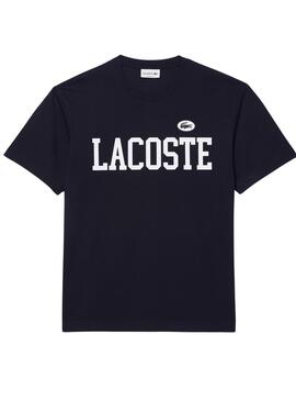 T-Shirt Lacoste Contrast Marine für Herren