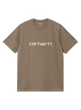 T-shirt Carhartt Logo Braun für Herren