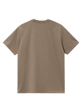 T-shirt Carhartt Logo Braun für Herren