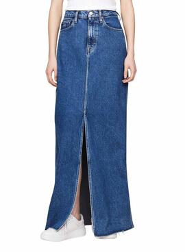 Rock Tommy Jeans Claire High Maxi Denim Damen