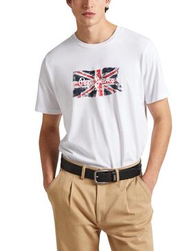 T-Shirt Pepe Jeans Clag Weiß für Herren