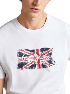 T-Shirt Pepe Jeans Clag Weiß für Herren