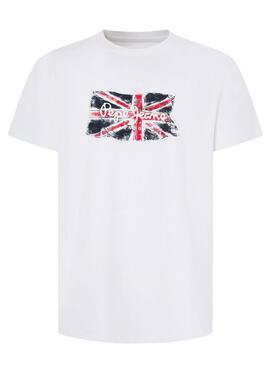T-Shirt Pepe Jeans Clag Weiß für Herren
