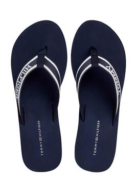 Sandalen mit Keilabsatz von Tommy Hilfiger in Marineblau für Damen.