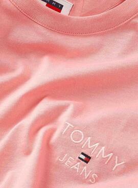 T-Shirt Tommy Jeans Corp Rosa für Herren