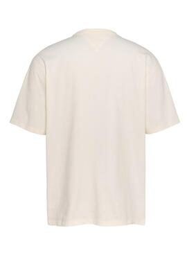T-shirt Tommy Jeans Over Serif Weiß für Herren