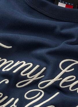 T-Shirt Tommy Jeans Over Serif Navy für Herren