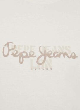 T-Shirt Pepe Jeans Chris Weiß für Herren