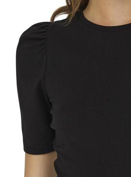 T-Shirt Only Live Love 2/4 Pufftop Schwarz Damen