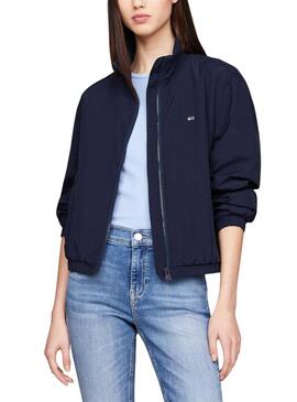 Jacke Tommy Jeans Essential Marineblau für Damen