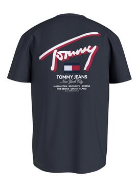 T-Shirt Tommy Jeans 3D Marine für Herren