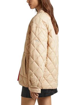 Pepe Jeans Shine Beige Damenjacke.