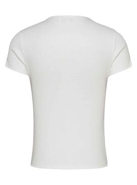 T-Shirt Tommy Jeans Slim Weiß für Damen