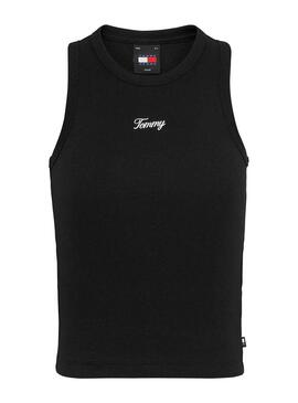 T-Shirt Tommy Jeans Tank Schwarz für Damen