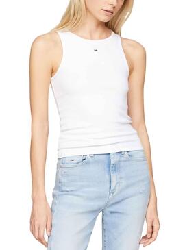 T-Shirt Tommy Jeans Essential Weiß für Damen