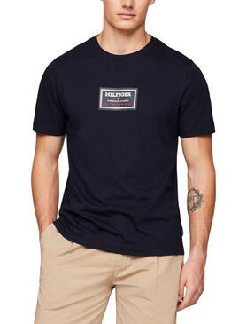 T-Shirt Tommy Hilfiger Label HD Navy Herren