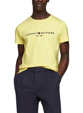 T-Shirt Tommy Hilfiger Logo Gelb für Herren