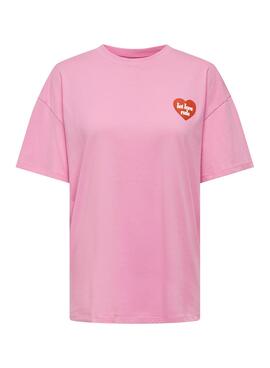 T-Shirt Only Senna Rosa für Damen