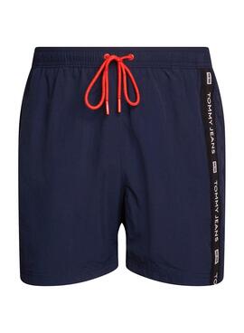Badehose Tommy Jeans Side Tape Marine für Herren
