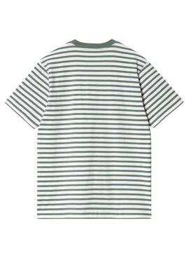 T-Shirt Carhartt Pocket Strip Grün für Herren