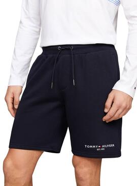 Bermuda Tommy Hilfiger Logo Marine für Herren