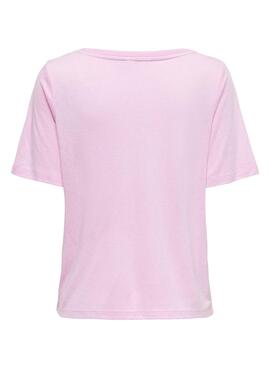 T-Shirt Only Elise Pink für Frauen