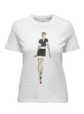 T-Shirt Only Molly Ladie Weiß für Damen