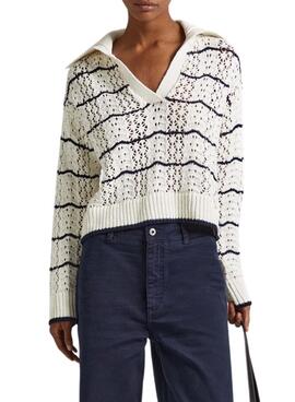 Pullover Pepe Jeans Gemma gestreift für Damen