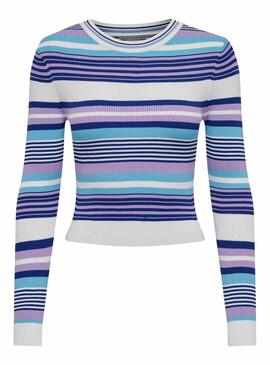 Jersey Only Meleka Cropped Stripe Violeta Damen