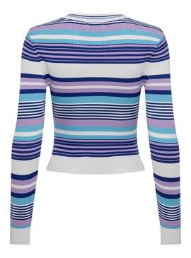 Jersey Only Meleka Cropped Stripe Violeta Damen