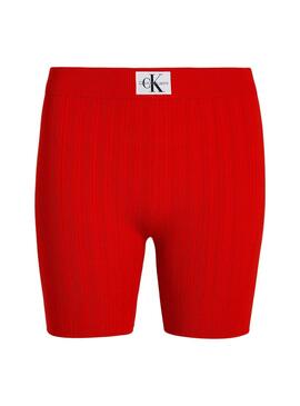 Leggings Calvin Klein Woven Label Rot für Damen