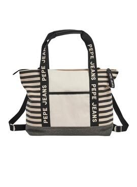 Handtasche Pepe Jeans Zoey Lottie Weiß und Schwarz