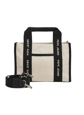 Tasche Pepe Jeans Zadie Lottie Weiß und Schwarz