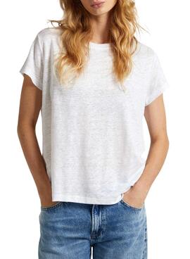 T-Shirt Pepe Jeans Lilian Weiß für Damen