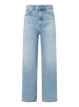 Hose Pepe Jeans Wide Leg Denim Hellblau